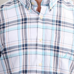 WHITE CHECK CASUAL SHIRT