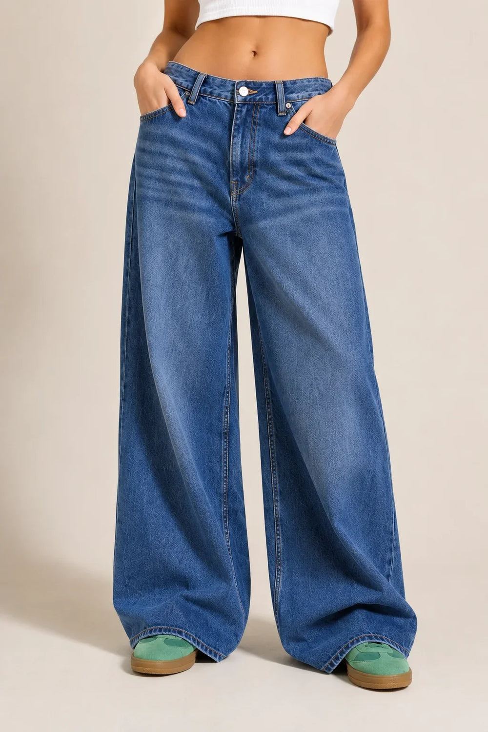Blue Wide Leg Denim