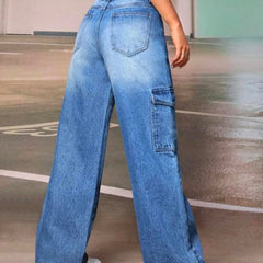 Whisker Wash Cargo Jeans