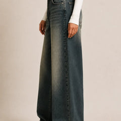 Women's Tint Super Baggy Denim Jeans with Vintage Tint Wash Left View