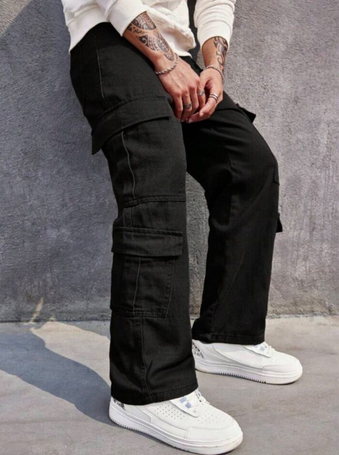 men's black cargo