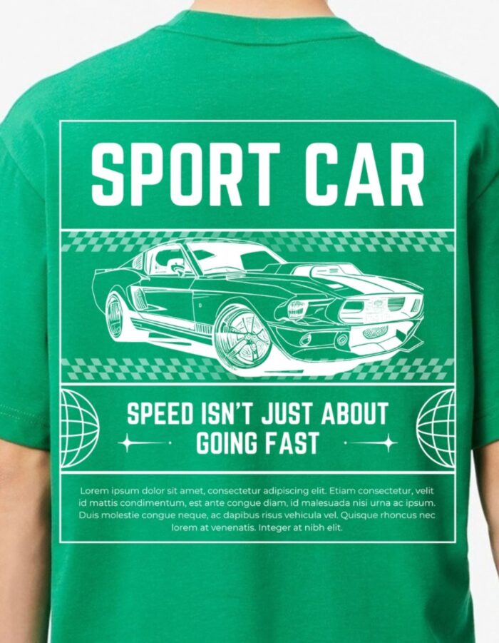 Sporty Car Oversized T-Shirt