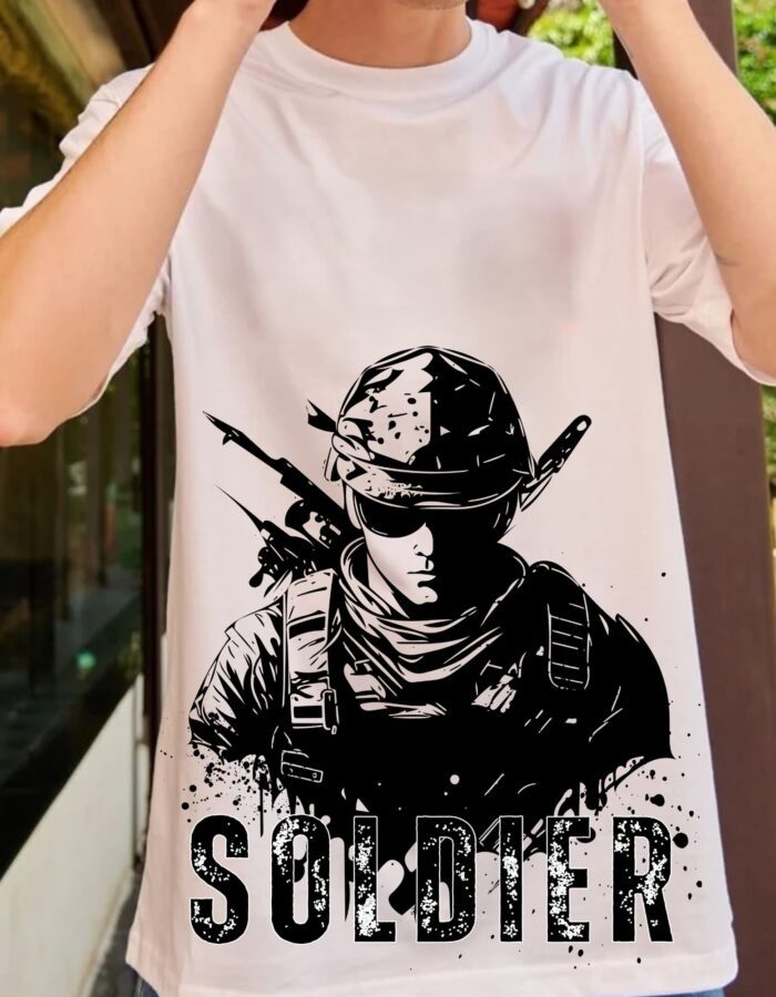 Soldier White Oversized T-Shirt